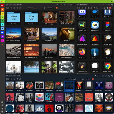 Screenshot of feature Thumbnail grid