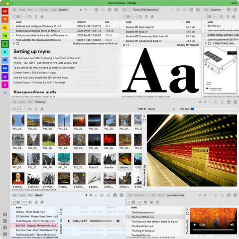 Screenshot of feature Inline previews