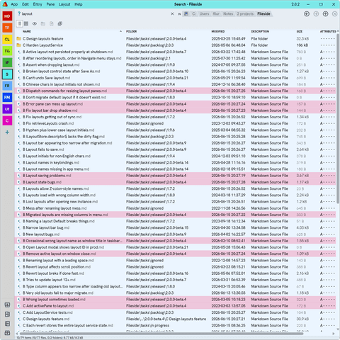 Screenshot of feature Search